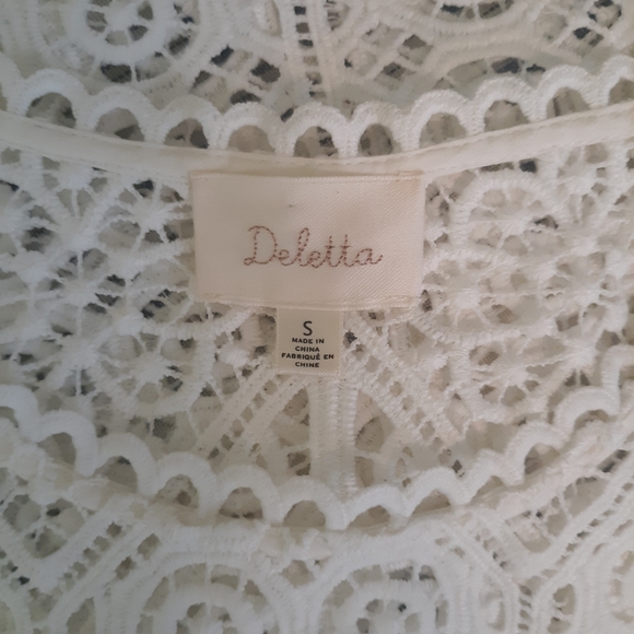 Anthro Deletta lace blouse top small *C - Picture 5 of 8